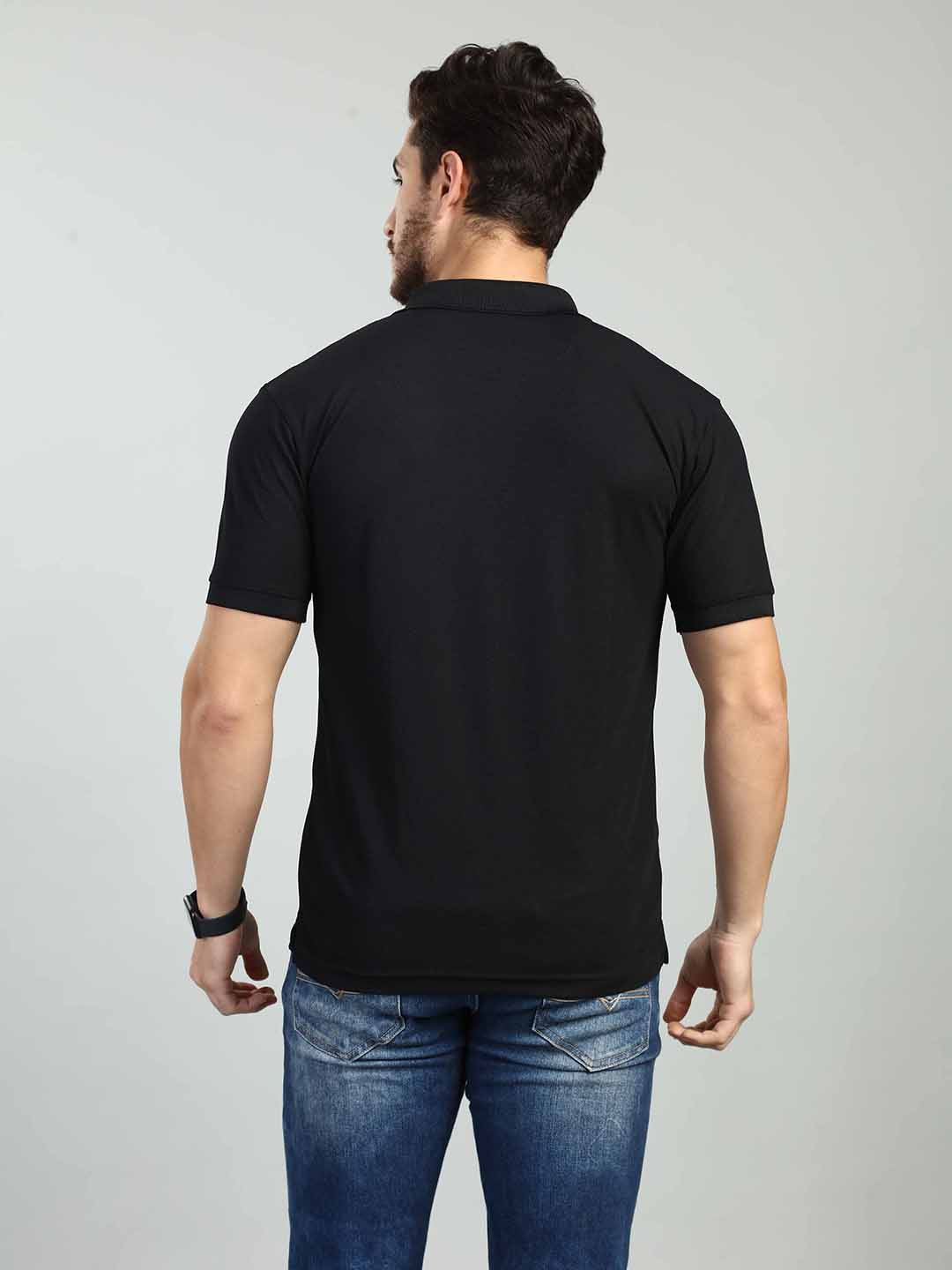 Black Polo Neck T-Shirt