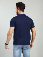 Navy Polo Neck T-Shirt