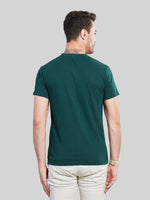 Green Printed Round Neck T-Shirt