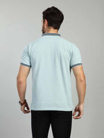 Light Aqua Polo Neck T-Shirt