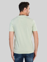 Light Green Printed Round Neck T-Shirt