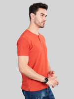 Rust Henly Neck T-Shirt