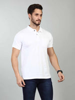 White Polo Neck T-Shirt