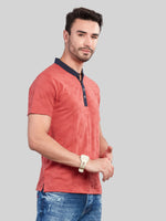 Rust Henly Neck T-Shirt