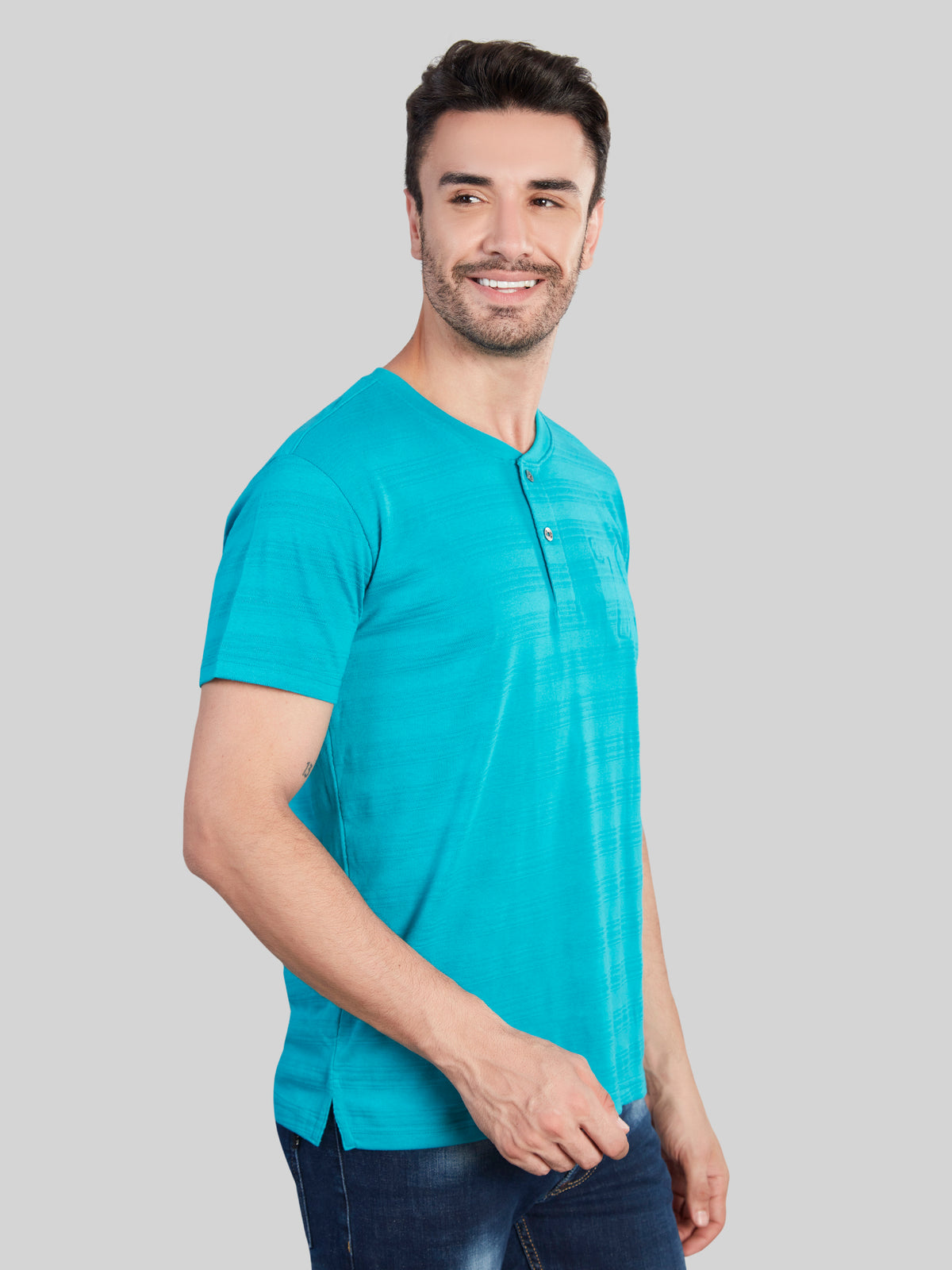 Mint Henly Neck T-Shirt