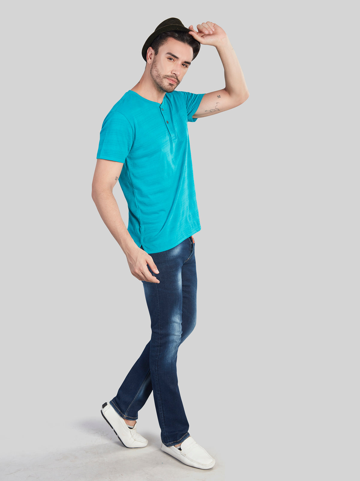 Mint Henly Neck T-Shirt
