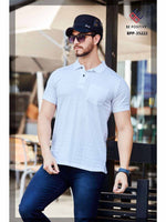 White Polo Neck T-Shirt