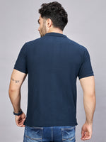 Navy Polo Neck T-Shirt