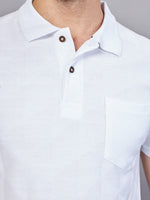 White Polo Neck T-Shirt