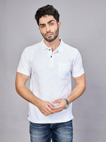 White Polo Neck T-Shirt