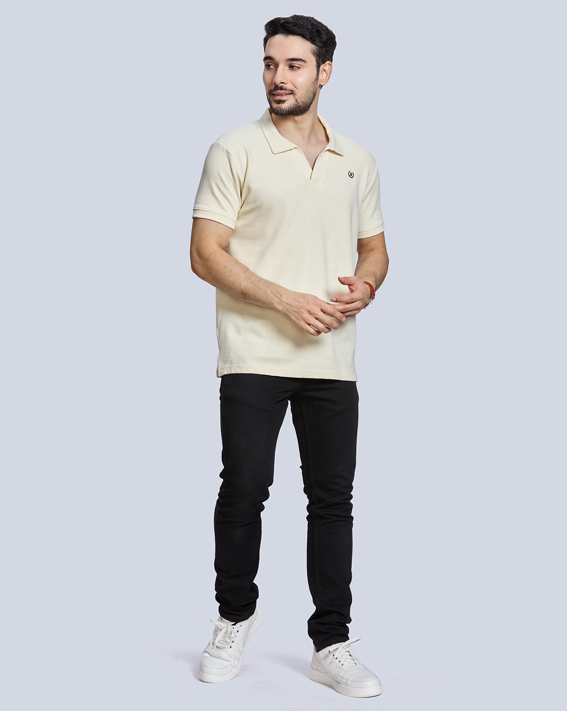 OffWhite Polo Neck T-Shirt