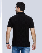 Checked Polo Neck T-Shirt