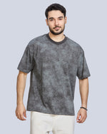Round Neck Drop Shoulder Polyester T-Shirt