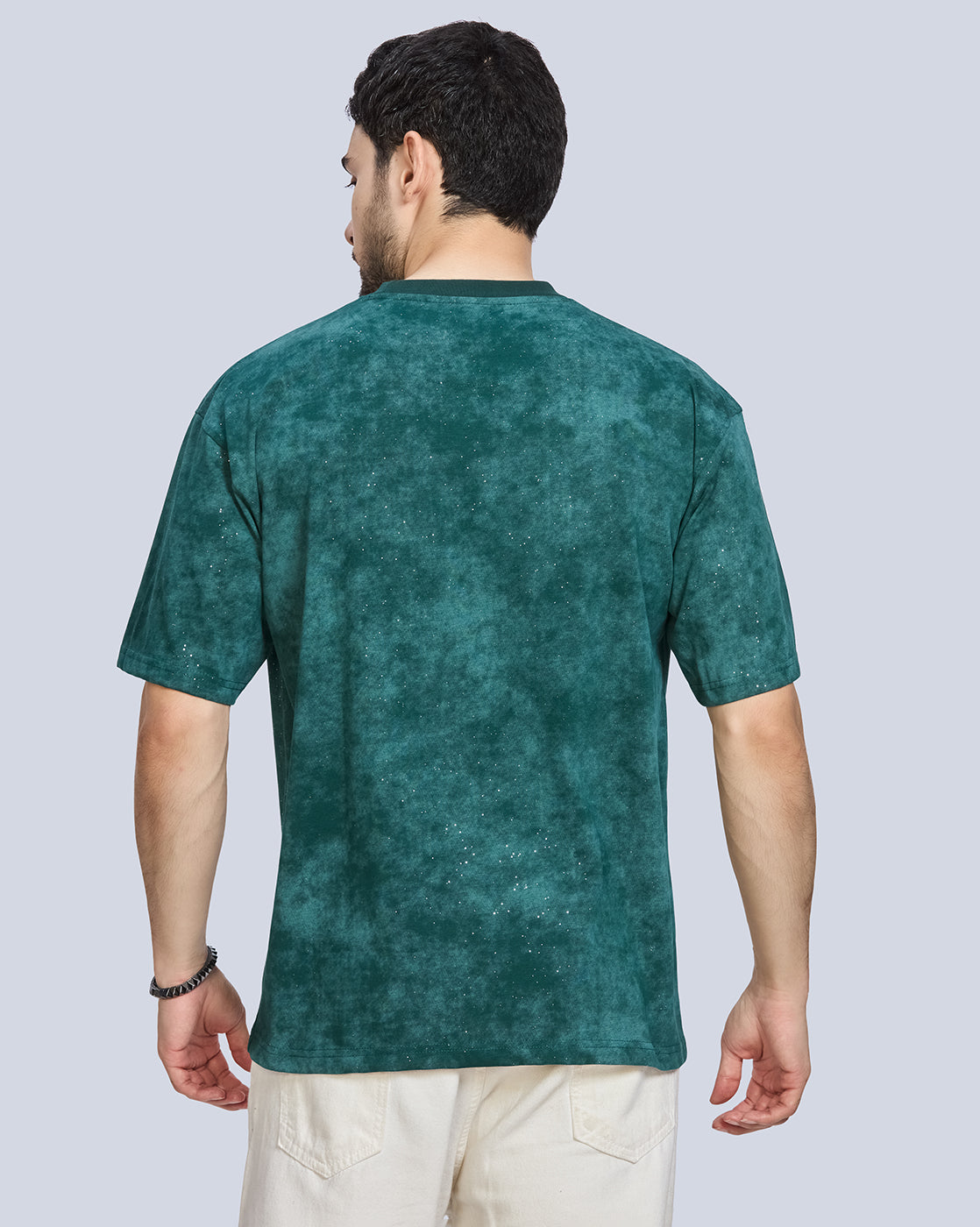 Round Neck Drop Shoulder Polyester T-Shirt