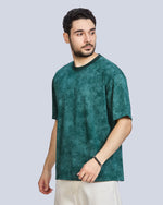 Round Neck Drop Shoulder Polyester T-Shirt