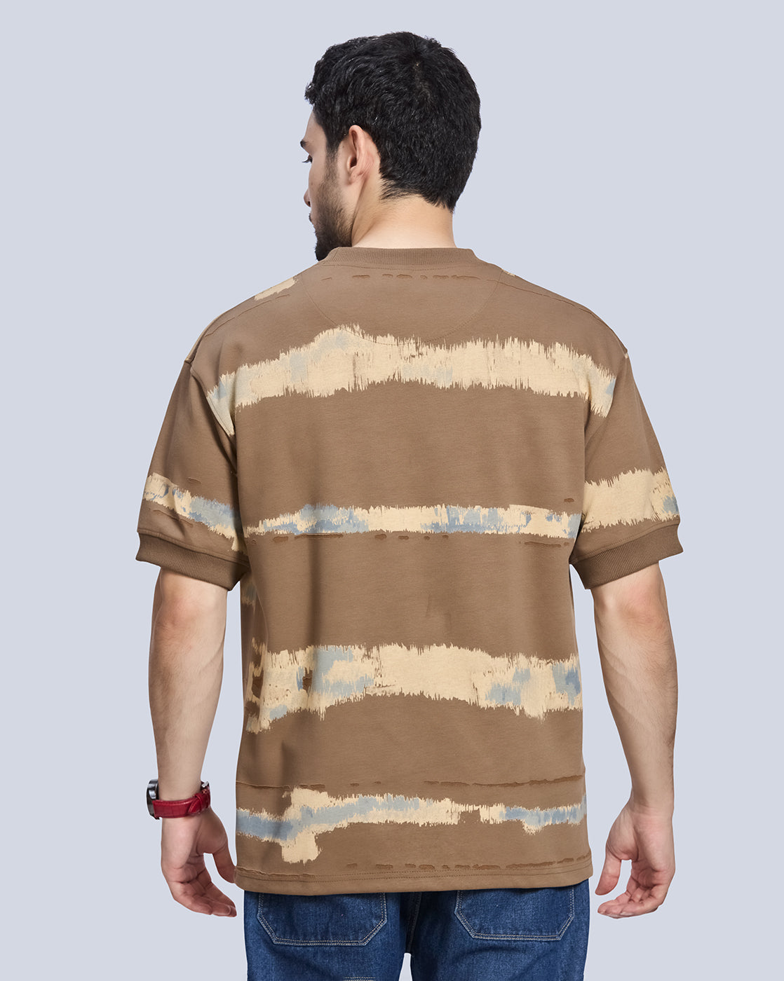 Round Neck Drop Shoulder Cotton T-Shirt