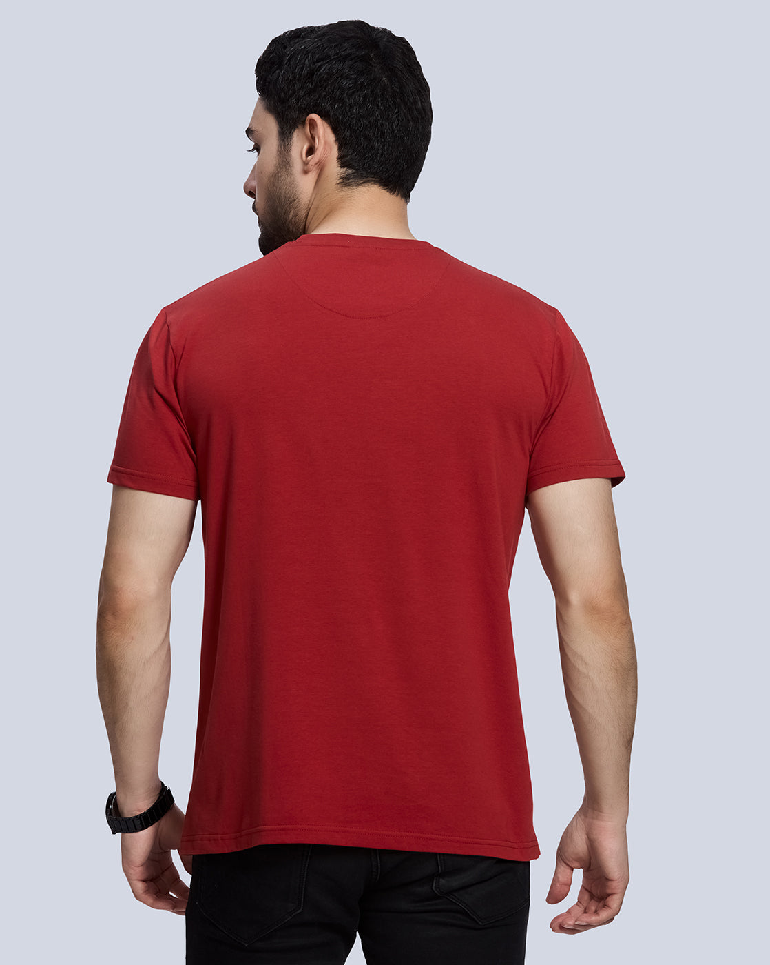Rust Design Round Neck Cotton T-Shirt