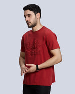 Rust Design Round Neck Cotton T-Shirt