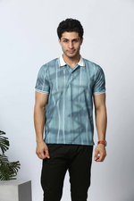 Printed Polo Neck T-Shirt