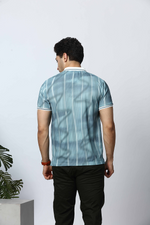 Printed Polo Neck T-Shirt