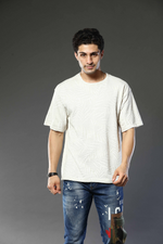 Printed Round Neck Oversized Drop Shoulder T-Shirt