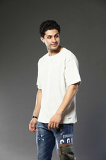 Printed Round Neck Oversized Drop Shoulder T-Shirt