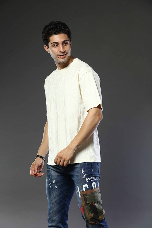 Round Neck Oversized Drop Shoulder T-Shirt