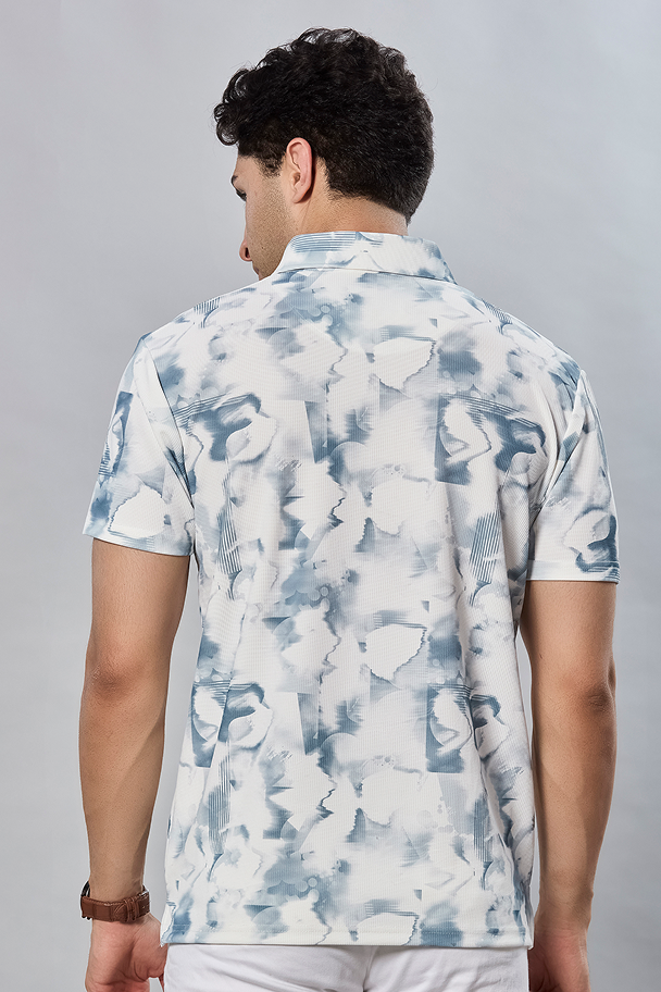 Printed Polo Neck T-Shirt