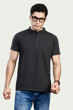 CharcoalGraphic Print Round Neck T-Shirt