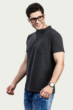 CharcoalGraphic Print Round Neck T-Shirt