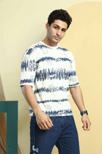 Graphic Print RoundNeck Oversized Drop Shoulder T-Shirt