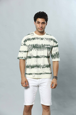 Graphic Print RoundNeck Oversized Drop Shoulder T-Shirt