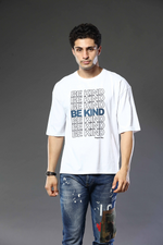 Graphic Print RoundNeck Oversized Drop Shoulder T-Shirt