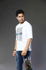 Graphic Print RoundNeck Oversized Drop Shoulder T-Shirt