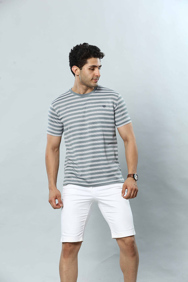 Striped Round Neck T-Shirt
