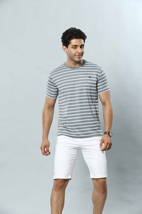 Striped Round Neck T-Shirt
