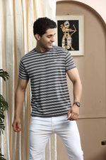 Striped Round Neck T-Shirt