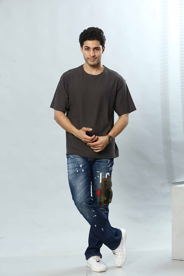 Round Neck Oversized Drop Shoulder T-Shirt