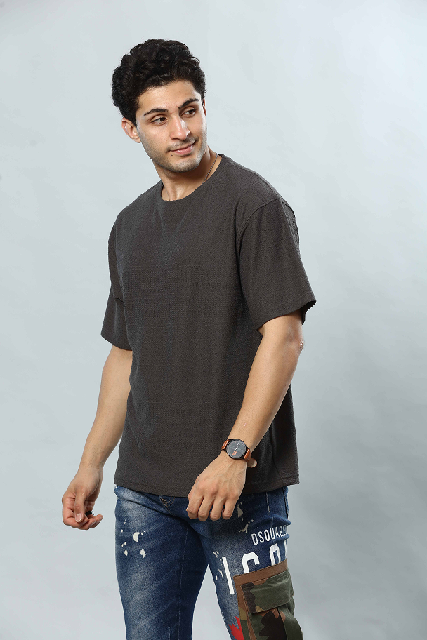 Round Neck Oversized Drop Shoulder T-Shirt