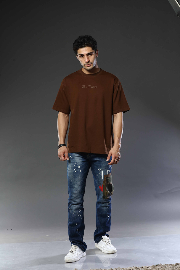 Round Neck Oversized Drop Shoulder T-Shirt