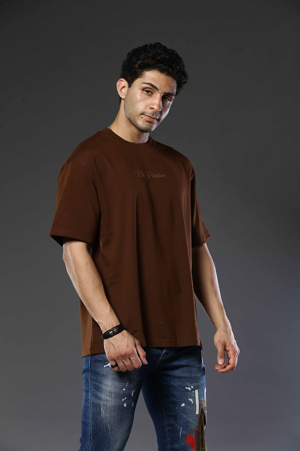 Round Neck Oversized Drop Shoulder T-Shirt