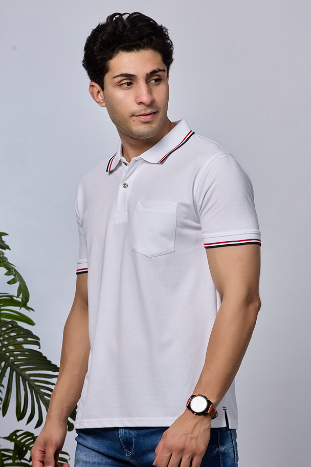 Solid Polo T-Shirt with Pocket
