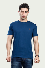 Solid Round Neck 100% Cotton T-Shirt