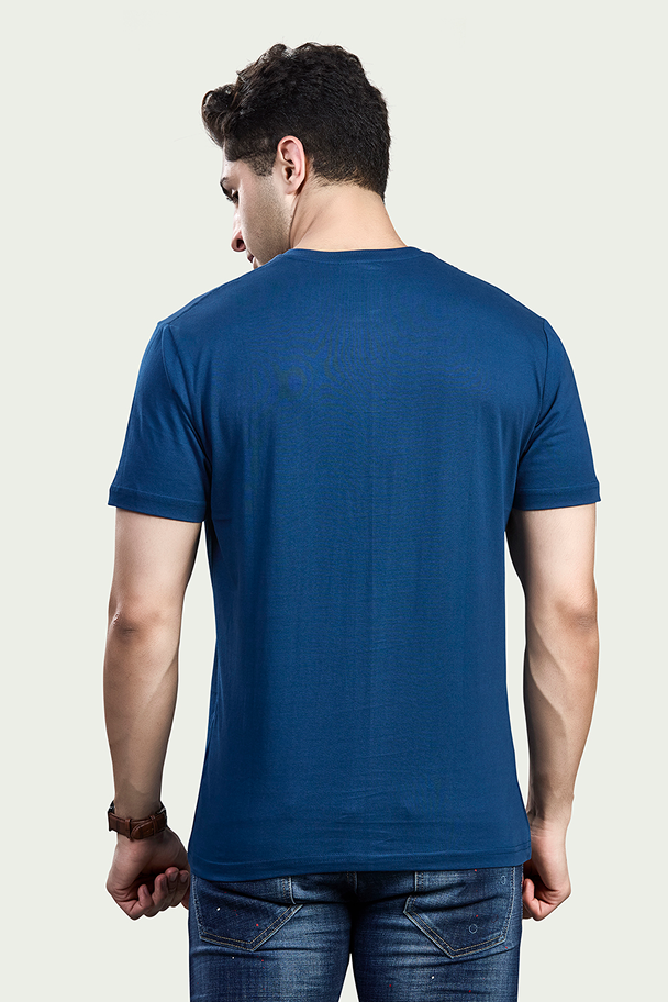 Solid Round Neck 100% Cotton T-Shirt