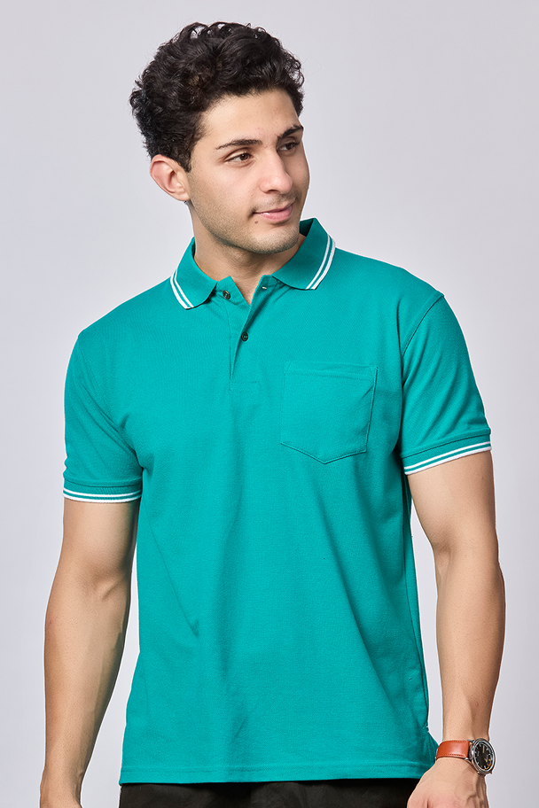Solid Polo T-Shirt with Pocket