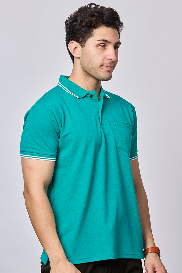 Solid Polo T-Shirt with Pocket