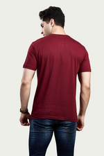 Solid Round Neck 100% Cotton T-Shirt