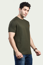 Solid Round Neck 100% Cotton T-Shirt