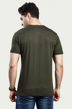 Solid Round Neck 100% Cotton T-Shirt