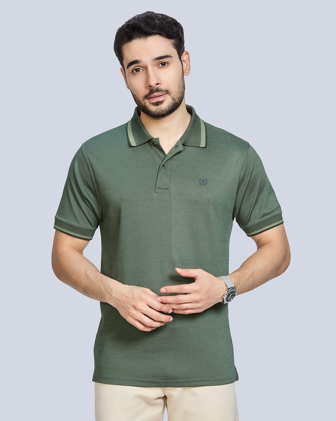 Interlock Polo Neck T-Shirt
